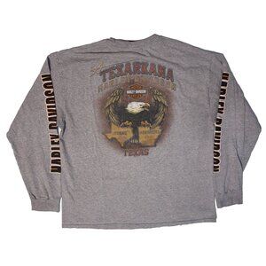 Vintage Harley Davidson Motorcycles Tshirt XL Texarkana Bald Eagle Long Sleeve